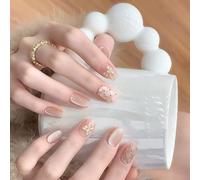 Faux ongles avec motif yeux de chat, courts, carrés, à presser, avec nœuds, couverture complète, acrylique, pour rassemblements sociaux, fêtes, ongles prêts à l'emploi