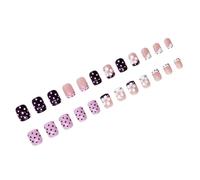 Faux ongles avec sculpture florale en ABS - Ajustement parfait - Confortable pour une fête quotidienne - Manucure florale ABS - Confortable - Mariage