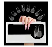 Faux Ongles Beautilux Nails 552pcs/box Oval Stiletto Almond Square Coffin French False Fake Soak Off Gel Nail Tips American Capsule(Color2)
