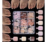 Faux ongles blancs à presser en forme d'amande - Faux ongles en acrylique - Brillant