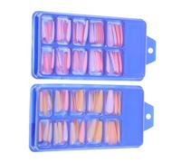 Faux Ongles Bleus Longs Style Ballet, 2 Boîtes, Abs