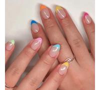 Faux ongles brillants en forme d'amande - 12 tailles - Conseils français pour bricolage et décoration artistique