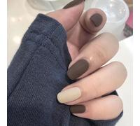 Faux Ongles Café Lait Thé Couleur Saut Porter Manucure Fini Faux Ongles Manucure Patch Ongle Patch Imperméable À L'eau Amovible Ongle(72pcs)