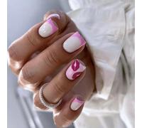Faux ongles carrés à presser en acrylique - Couvrance complète - Faux ongles à coller sur les ongles