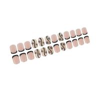 Faux ongles carrés à presser sur des faux ongles verts Trèfle à pointes françaises Faux ongles