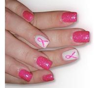 Faux ongles carrés avec paillettes françaises et motifs floraux, faciles à appliquer, pour fêtes et mariages - Hypoallergéniques - Intelligence informatique