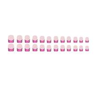 Faux ongles carrés courts à presser Motif rayures étincelantes Couverture complète French Tips Faux ongles à coller