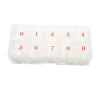 Faux Ongles Complets en Abs 500 Pièces, Blancs pour Manucure | Usage Maison ou Salon, Allonge L’ongle, Résiste aux Déformations, Lot Pratique Pose