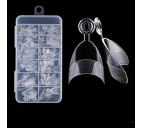 Faux ongles courts à presser - Pas besoin de poncer - Réutilisables - Semi-adhésifs - Pour le travail et les événements sociaux