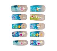 Faux ongles, couverture complète, design réutilisable, style créatif, finition brillante, accessoire pour ongles, vacances, voyage, fête, filles, cosplay, événements, outil de manucure 16 g