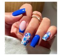 Faux Ongles De Ballet Mi-longs, 24 Pièces, Motif D'amour Rouge, Design À Pression, Manucure En Cercueil Fini Décorations Manucure(Y31)