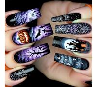 Faux ongles de ballet sur le thème d'Halloween citrouille fantomatique durabilité ABS construction confortable à porter thème horreur