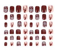Faux Ongles de Noël à Couverture Complète Fête Halloween 2 Boîtes 48 Pièces