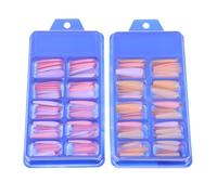 Faux Ongles Détachables Bleus Abs 2 Boîtes, Modèle Ballet