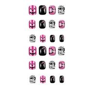 Faux ongles d'Halloween, ongles d'Halloween à coller, Ongles de citrouille effrayants, Momie et chauve-souris Design Press Nails Colle à paillettes courtes sur les ongles Stick Nails pour les fe