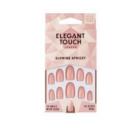Polished Colour 24 Nails With Glue Oval Glowing Apricot