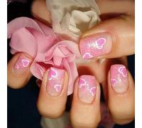 Faux ongles élégants en forme de cœur à paillettes Conseils d'ongles à la mode pour les femmes qui recherchent une apparence unique pour la Saint-Valentin
