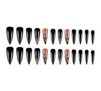 Faux ongles élégants pour romantisme Desert Love Nails Art à coller pour les fêtes et les dates Couverture complète Ongles en acrylique