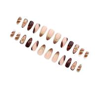 Faux ongles en ABS avec motif floral en relief, application rapide pour enseignants, vendeurs, tenue formelle