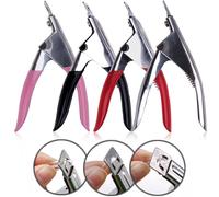 Faux-Ongles En Acier Inoxydable Coupe-Ongle Spécial Type U Faux Ongles En Acrylique Coupe-Bord Droit Manucure Outil D'art Des Ongles