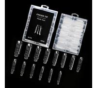 Faux ongles en cristal ABS double formes pour extensions rapides, application facile, ensemble de manucure à domicile, couverture complète, cristal de qualité professionnelle