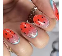 Faux ongles en forme d'amande à coller sur bâton - Faux ongles artificiels pour femmes et filles - Cadeaux en acrylique pour femmes - Transparent
