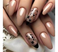 Faux ongles en forme d'amande à coller sur les ongles à presser pour femmes et filles