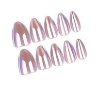 Faux ongles en forme d'amande œil de chat à presser sur les ongles Auroras Faux ongles à coller sur les ongles