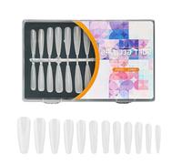 Faux ongles en forme d'amande/stilettos - Couverture complète - À presser - Pour extensions - Gel souple