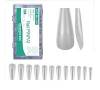 Faux ongles en gel mat pour extensions - En acrylique artificiel - Couverture complète - À presser