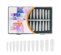 Faux ongles en gel pré-limes en forme d'amande/stilettos, couverture complète, 12 tailles, faux ongles artificiels