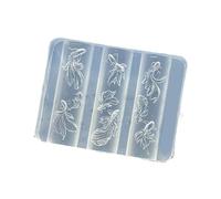Faux ongles en silicone pour la fabrication de bijoux en résine Motif tortues hippocampes et coquillages en relief Thème sirènes