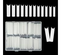 Faux Ongles Extra Carrés Acrylique Demi-Couverture Complète Forme Amande/Carré Faux 12 Tailles Pour Femmes Et Filles Cadeaux Demi-Couverture Courbes C