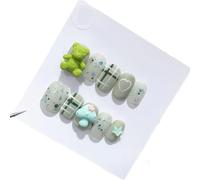 Faux ongles faits à la main en forme d'ours - Motif ourson - Taille XS