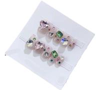 Faux ongles faits à la main portant des patchs longs et courts pour nail art (24221, L)