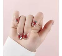 Faux Ongles Fard À Joues Blanc Court, Doux, Doux, Pénétrant Dans La Glace, Tas De Poudre Nude, Manucures Percées, Ongles Portables, Faux Ongles Amovibles(72pcs)