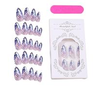 Faux ongles - Faux ongles portables - En forme d'amande française - En forme de goutte d'eau - Pour avancé - Manucure facile