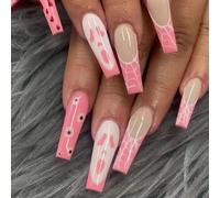 Faux Ongles Faux Ongles Portables Halloween Ongles Drôles Autocollants Pour Ongles Européens Et Américains Finis Autocollants Pour Ongles Détachables Ongles De Ballet(72pcs)