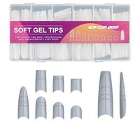 Faux ongles fins avec ABS solide, pas besoin d'application de lime pour les femmes occupées, pointe professionnelle pour nail art