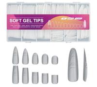 Faux ongles fins avec ABS solide, pas besoin d'application de lime pour les femmes occupées, pointe professionnelle pour nail art