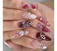 Faux ongles français à motif floral en relief Application rapide pour enseignants, vendeurs, tenue formelle, faux ongles floraux