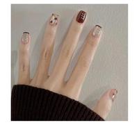 Faux Ongles Français Rouges Brillants, Yeux De Chat, À Pression, Imprimés Cœur D'amour, Pour Usage Quotidien En Fête, 30 Pièces Décorations Manucure