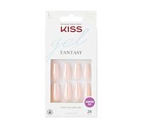 KISS | Ongles artificiels FS19C - Longs - Lipstick - Gel Fantasy avec gloss - Manucure rapide et facile