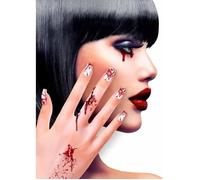 Faux ongles - Halloween - Blanc - Auto-adhésifs - 12 pièces
