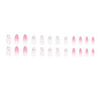 Faux Ongles Halloween Longueur moyenne vent européen et américain commerce extérieur fée style couleur pénétration de la glace parfum frais usure florale plaque à ongles avec colle 1 ml (One Size)