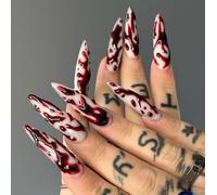 Faux Ongles Lang MouyouGlow,Stiletto Halloween Vampire Blood Gothic Sang Nails