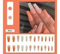 Faux-Ongles Longs, 24 Pièces, Gain De Temps, Patch Adhésif Mat, Manucure Cercueil Pour Salon De Manucure, Art Diy, Vente De Pr
