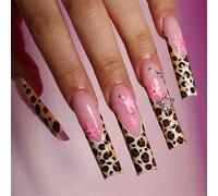 Faux ongles longs carrés brillants à coller sur les ongles en 12 tailles French Nails Tips For DIY Nails Art Décorations