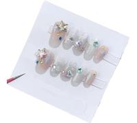 Faux ongles longs et courts faits à la main(24272,M)