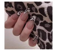 Faux Ongles Lot de 24 faux ongles à coller, motif pastèque glacée, mignons et ludiques, faits la main, for femmes filles, 2022(HY327)